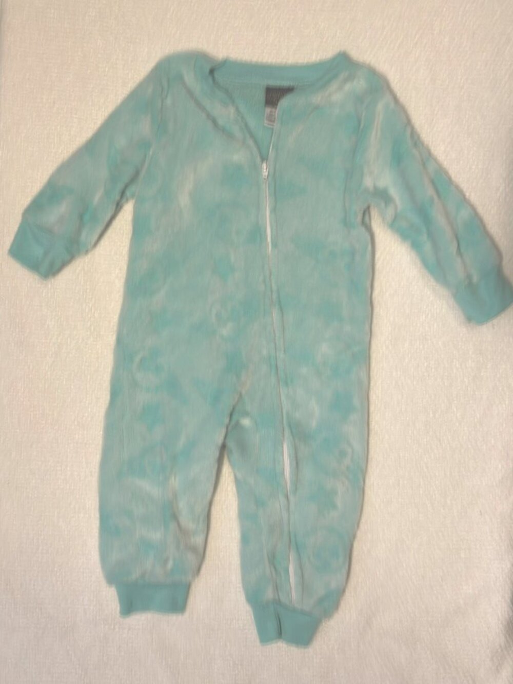 Star Wars Baby Yoda Infant Footed Zip Up Pajamas Size 18 Months Soft Polyester